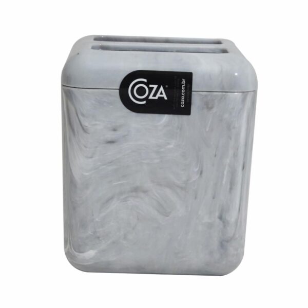 Porta Cepillos De Plástico Mármol Blanco COZZA Unidad