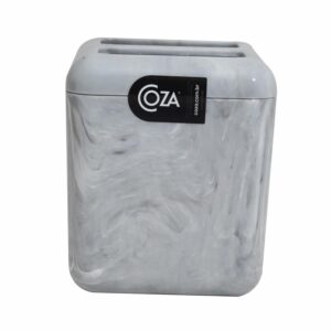 Porta Cepillos De Plástico Mármol Blanco COZA Unidad