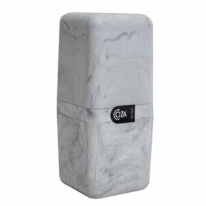 Porta Cepillos Plástico Con Tapa Mármol Blanco COZZA Unidad