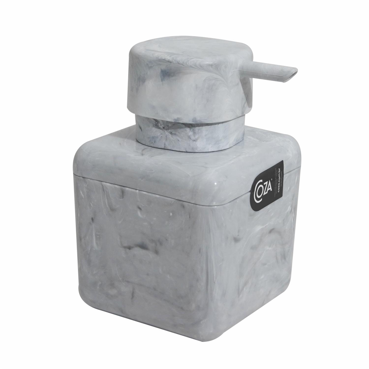 Dispensador De Jabón LÍquido Plástico Mármol Blanco COZA Unidad - Imagen 2