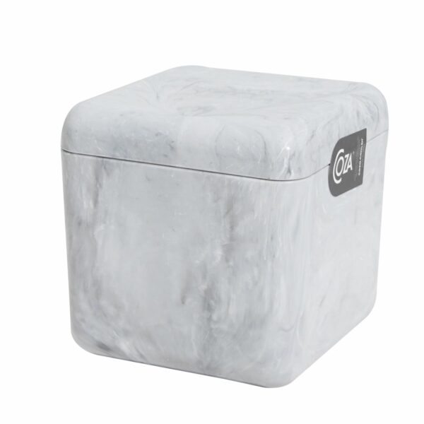 Porta Algodón De Plástico Mármol Blanco COZZA Unidad - Imagen 2