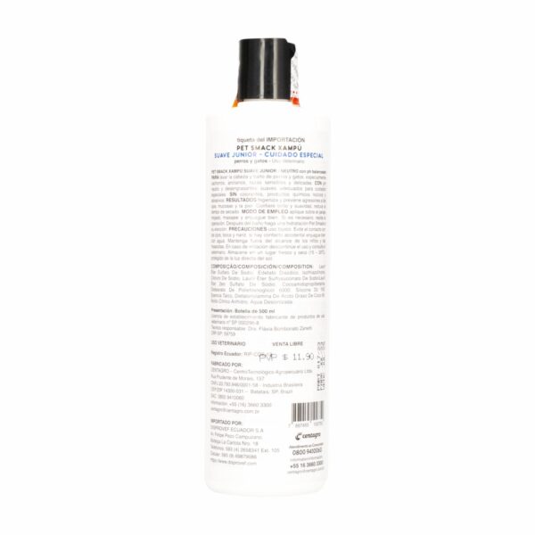 Shampoo Para Mascota Suave Junior PET SMACK 500 Ml - Imagen 2