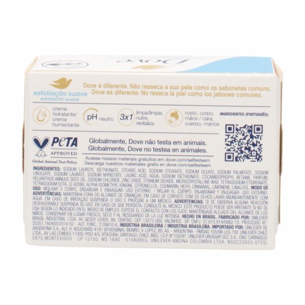 Jabón En Barra De Tocador Exfoliación Suave DOVE 90 G - Imagen 2