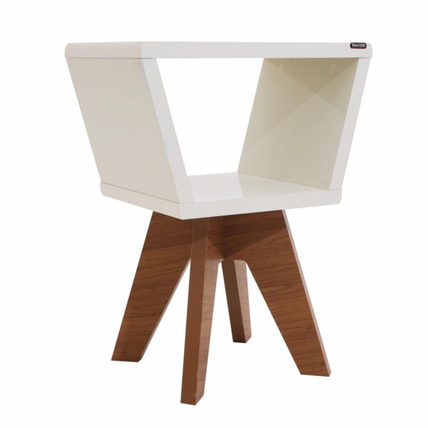 Mesa De Luz Blanco Freijo DALLA COSTA MDF - Imagen 2