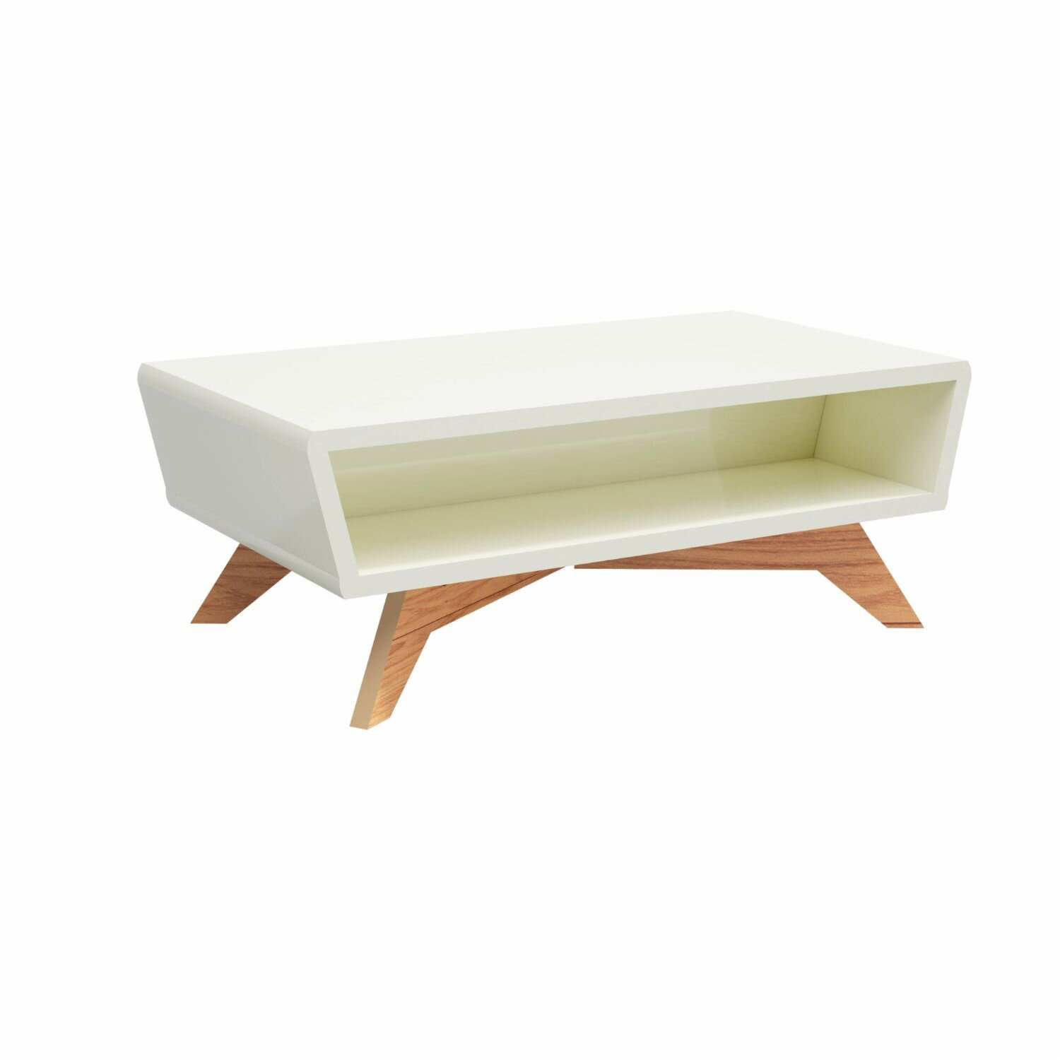 Mesa De Centro Blanco Freijo Modelo Tb715 Wj DALLA COSTA Mdf