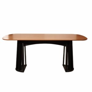 Mesa De Comedor Rectangular Freijo Y Negro Fosco DALLA COSTA MDF