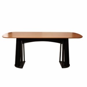 Mesa De Comedor Rectangular Freijo Y Negro Fosco DALLA COSTA MDF