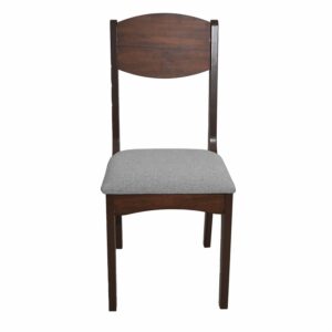 Silla De Comedor Modelo Nobre Con Asiento Tapizado Gris DALLA COSTA