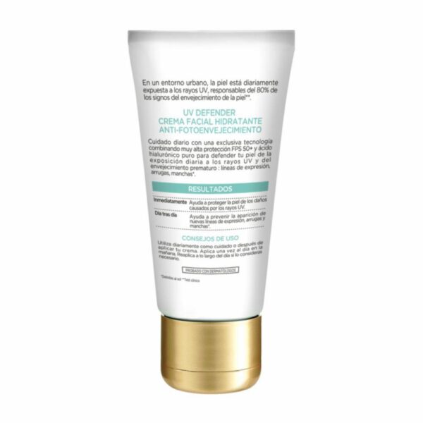 Protector Solar Facial Uv Defender Fps 50+ Anti Brillo L´ORÉAL 40 G - Imagen 7
