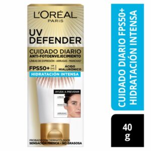 Protector Solar Facial Uv Defender Fps 50+ Hidratación Intensa L'ORÉAL 40 G