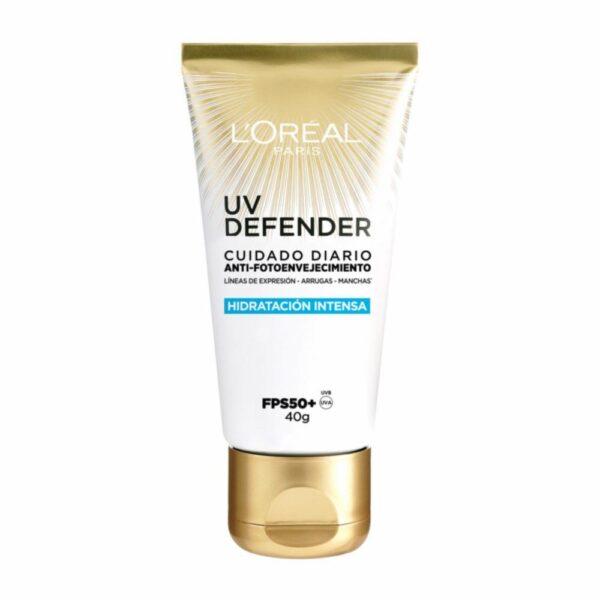 Protector Solar Facial Uv Defender Fps 50+ Hidratación Intensa L´ORÉAL 40 G - Imagen 2