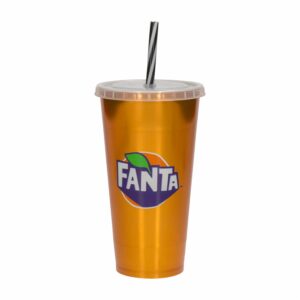 Vaso Plástico Refrigerado Fanta Con Sorbete 700 Ml PLASUTIL 1135