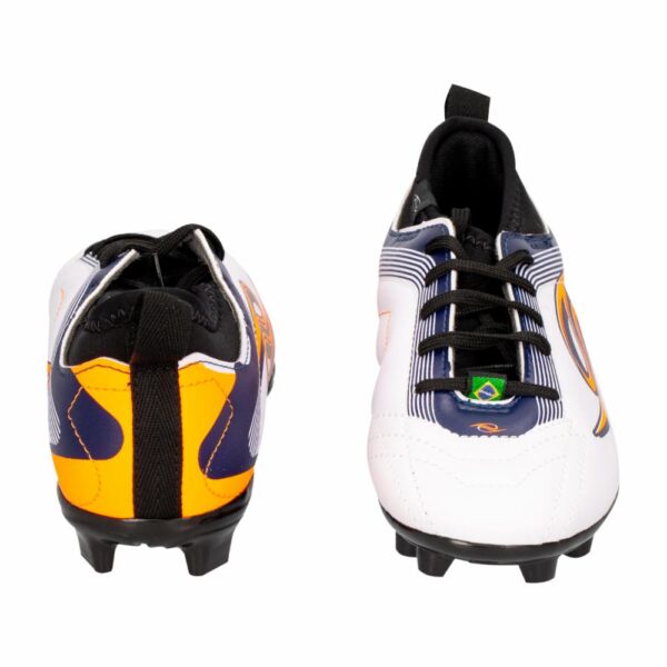 Zapato Pupos Bota Blanco Con Naranja DALPONTE - Imagen 3