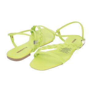 Sandalia Trenza Cruzada Verde Limón TREND & STYLE