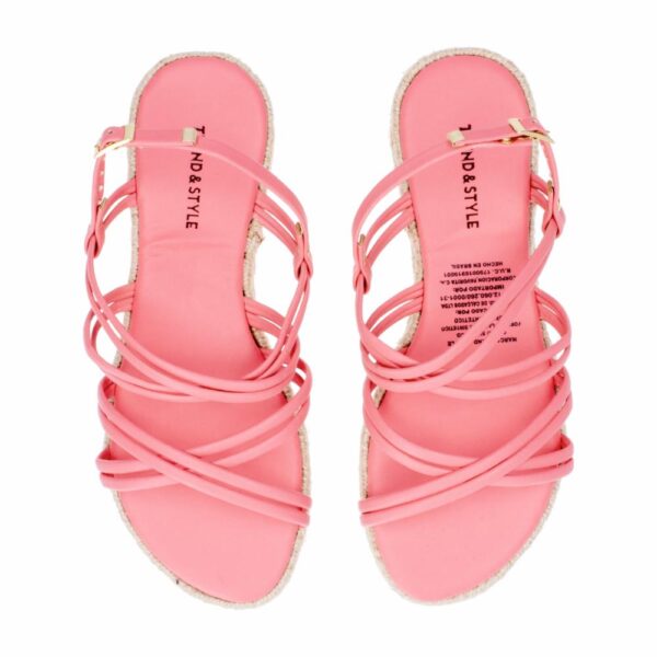 Sandalia Flat Suela Yute Coral TREND & STYLE - Imagen 2