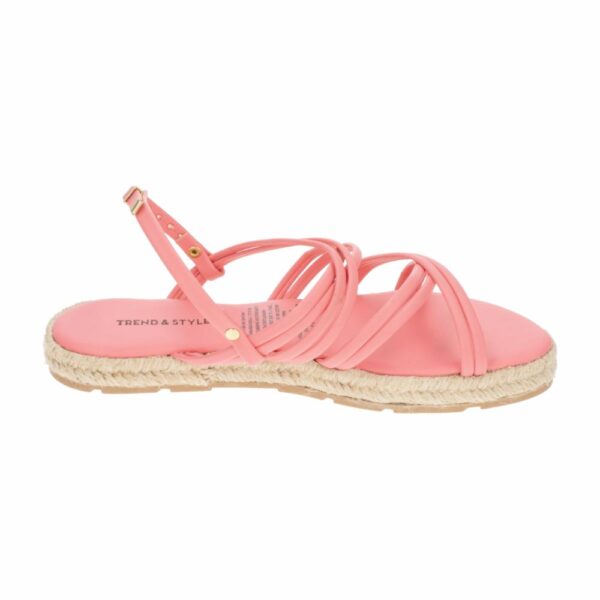 Sandalia Flat Suela Yute Coral TREND & STYLE - Imagen 4
