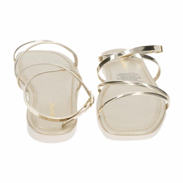 Sandalia Flat Correa Dorada TREND & STYLE - Imagen 3