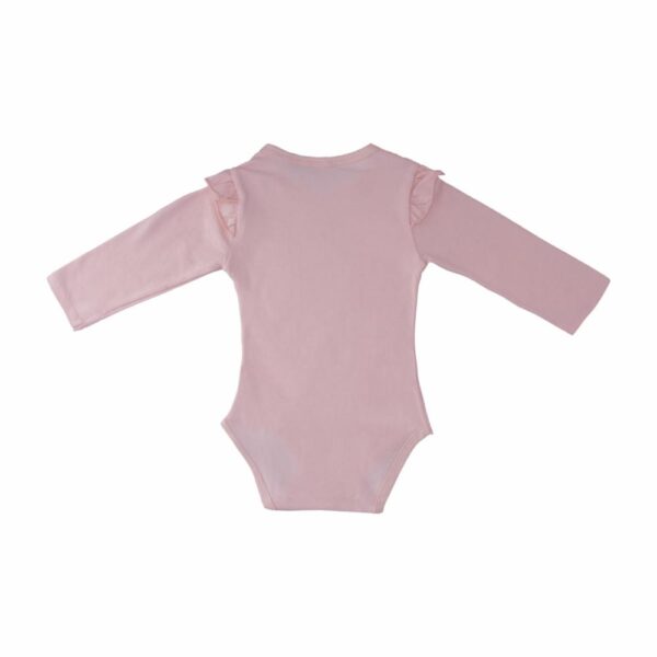 Conjunto Body Manga Larga Rosado Claro Y Pantalón Gris KAMYLUS - Imagen 3