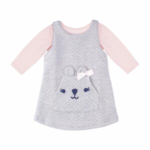 Conjunto Blusa Manga Larga Y Vestido Rosado Claro KAMYLUS