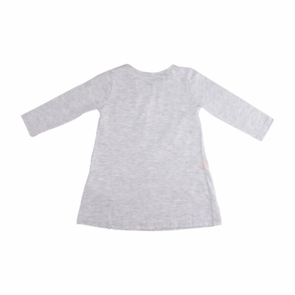Vestido Manga Larga Gris Claro KAMYLUS - Imagen 3