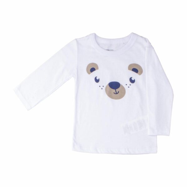 Conjunto Camiseta Manga Larga Y Pantalón Blanco KAMYLUS - Imagen 4