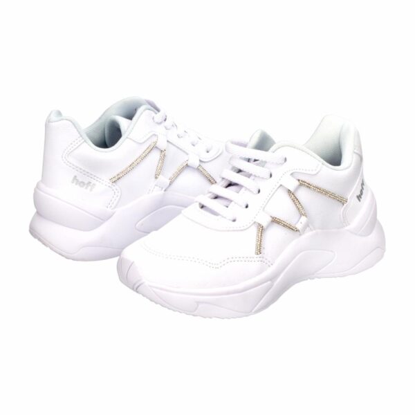 Zapato Deportivo Cordón Brillo Blanco HOFF