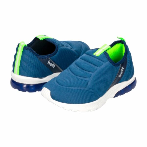 Zapato Deportivo Urbano Neopreno Gel Azul Con Verde HOFF