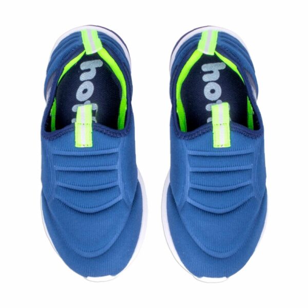 Zapato Deportivo Urbano Neopreno Gel Azul Con Verde HOFF - Imagen 2
