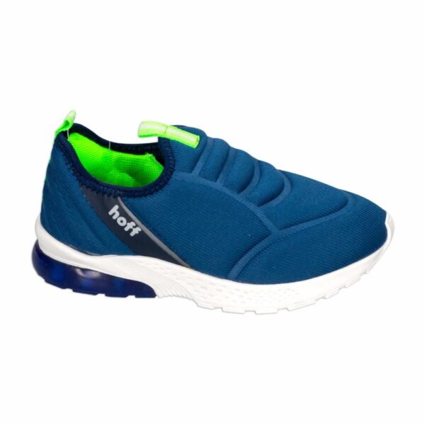 Zapato Deportivo Urbano Neopreno Gel Azul Con Verde HOFF - Imagen 4