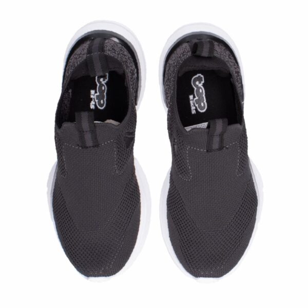 Zapato Deportivo Gris Con Negro TOP KIDS - Imagen 2