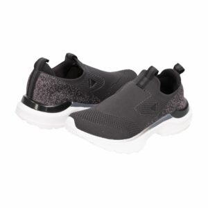 Zapato Deportivo Gris Con Negro TOP KIDS