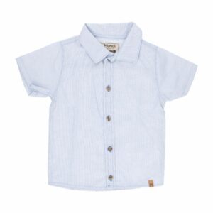 Conjunto Camisa Manga Corta Celeste Y Short Café MUNDI