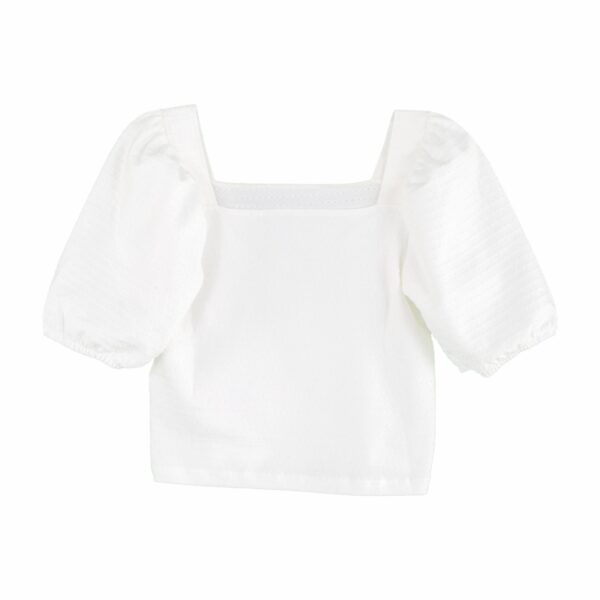 Conjunto Blusa Manga Corta Y Falda Marfil MUNDI - Imagen 4