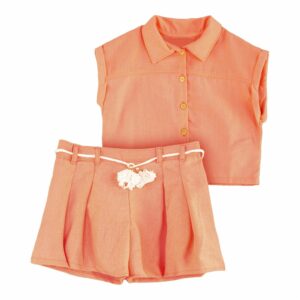 Conjunto Camisa Manga Corta Y Short Rosado MUNDI