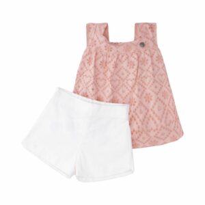 Conjunto Sin Mangas Y Short Rosado MUNDI