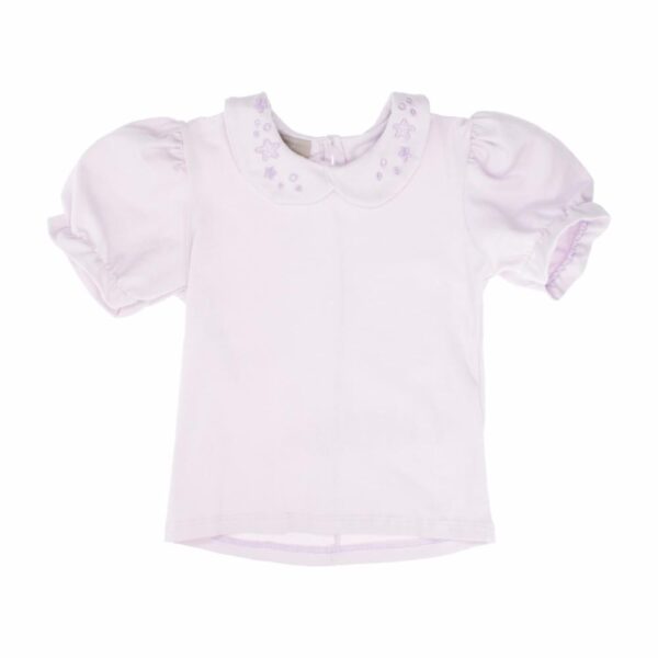 Conjunto Blusa Manga Corta Y Jardinera Lila MUNDI - Imagen 3