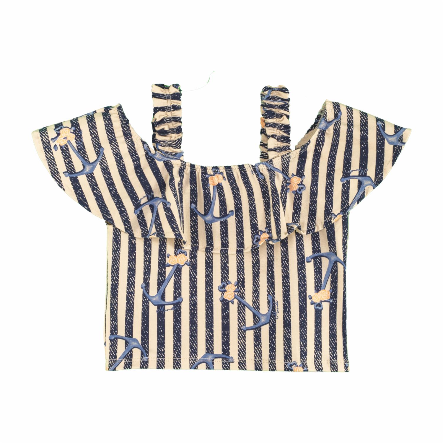 Conjunto Blusa Manga Corta Y Pantalón Azul MUNDI - Imagen 2