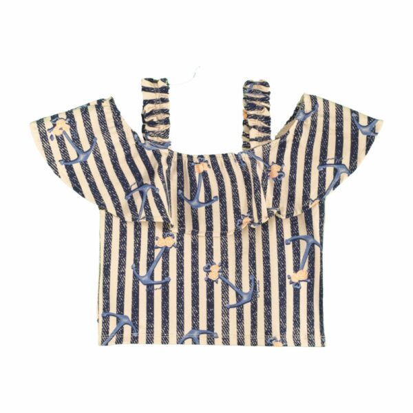 Conjunto Blusa Manga Corta Y Pantalón Azul MUNDI - Imagen 3