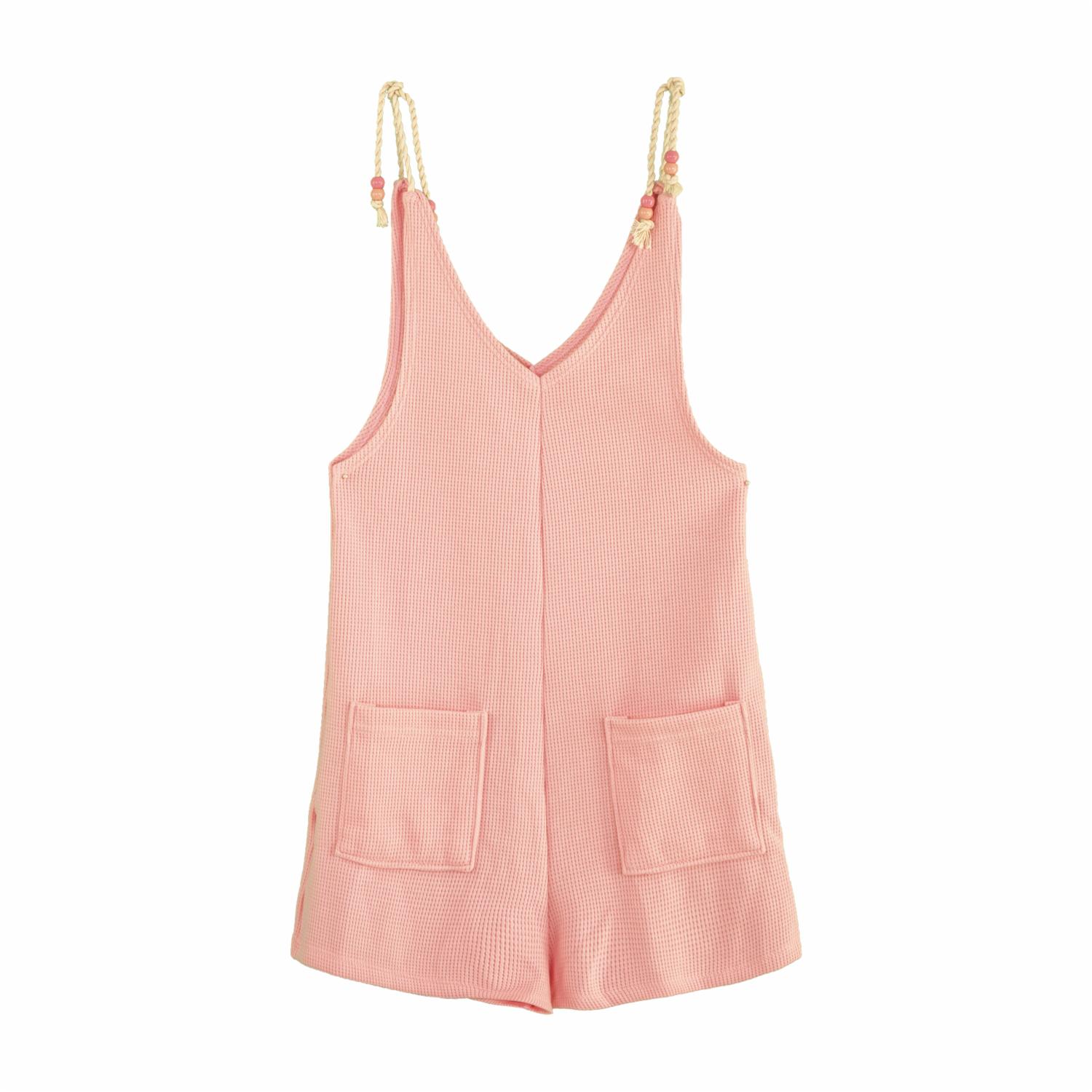 Conjunto Blusa Manga Corta Y Jardinera Rosado MUNDI - Imagen 2