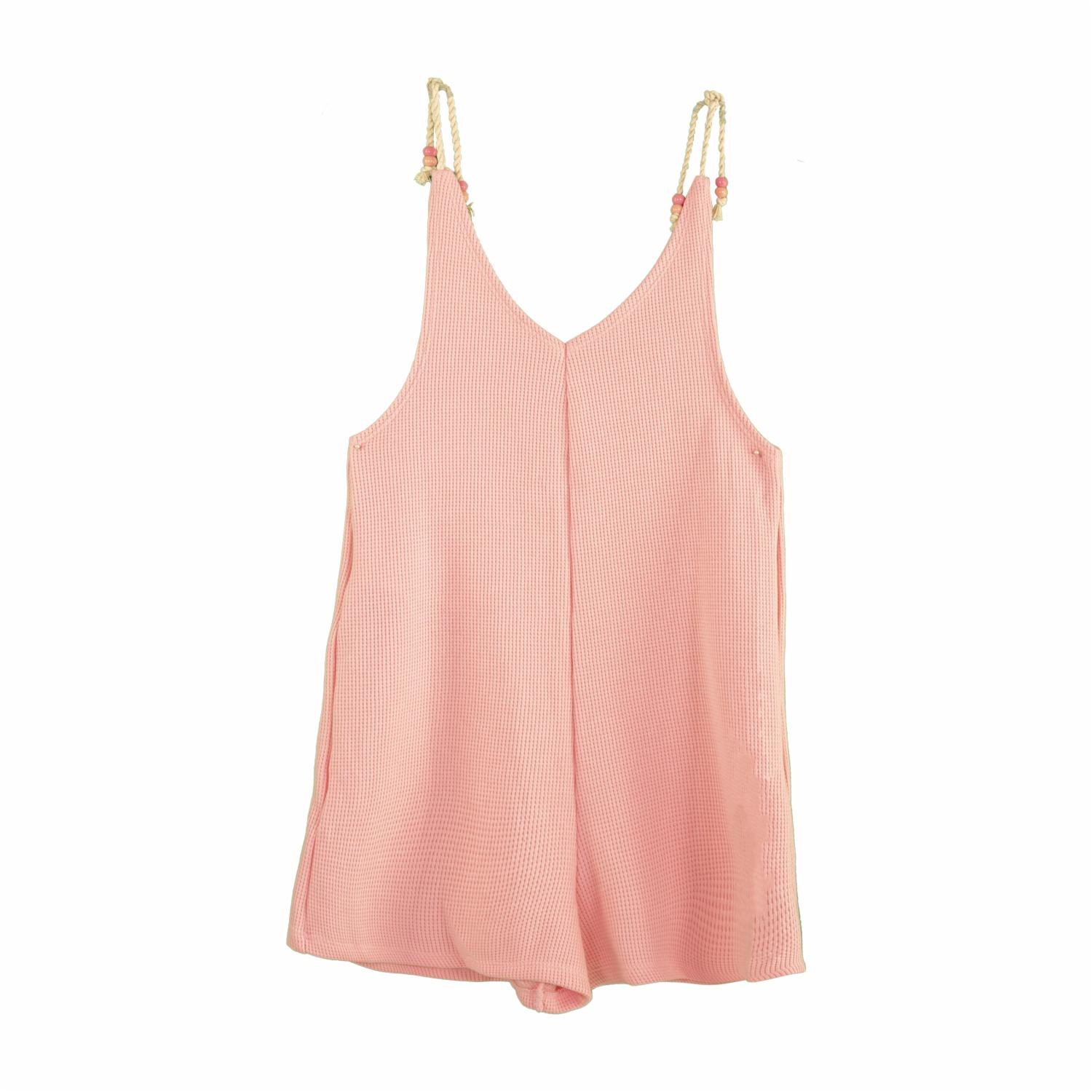 Conjunto Blusa Manga Corta Y Jardinera Rosado MUNDI - Imagen 3