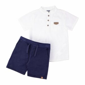 Conjunto Camisa Manga Corta Y Bermuda Marfil MUNDI