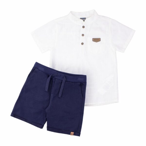 Conjunto Camisa Manga Corta Y Bermuda Marfil MUNDI