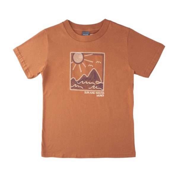 Conjunto Camiseta Manga Corta Y Bermuda Marrón MUNDI - Imagen 2