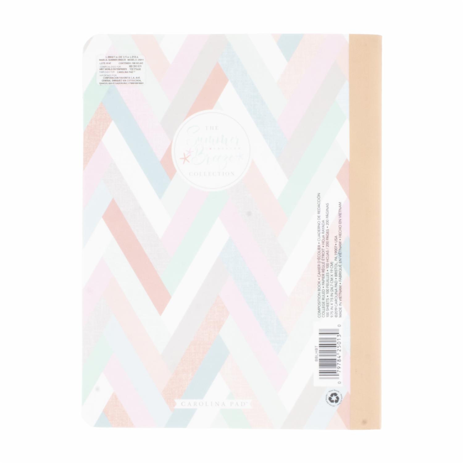 Libreta Composición A Rayas De Colores SHERBERT NOTES Unidad - Imagen 2