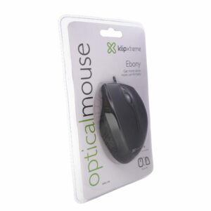 Mouse Óptico Negro KLIP Con Cable