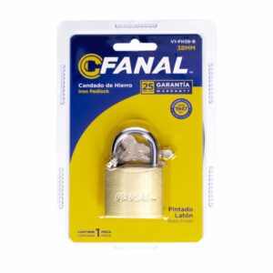 Candado Plano Color  Bronce FANAL 38 Milimetros