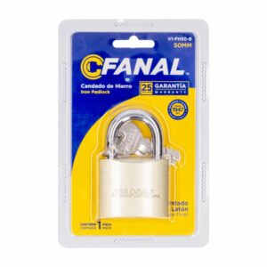 Candado Plano Color  Bronce FANAL 50 Milimetros