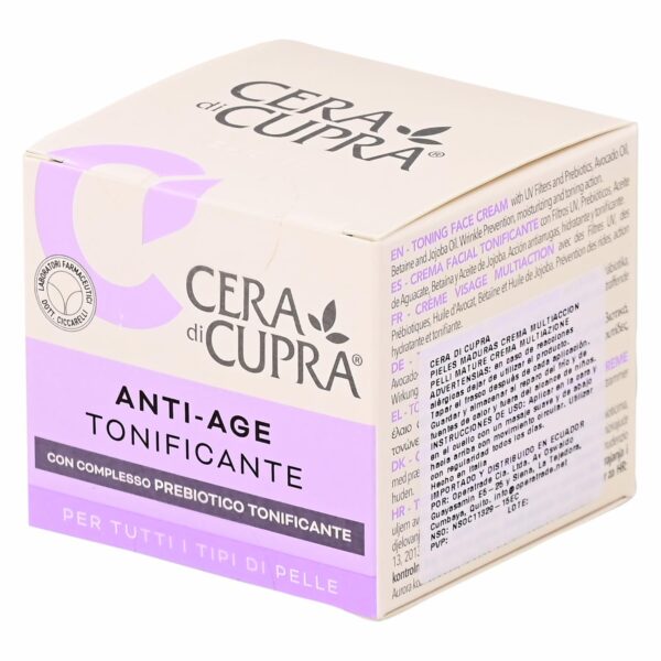 Crema Facial Tonificante Multibeneficios Anti-Age CERA DI CUPRA 50 Ml