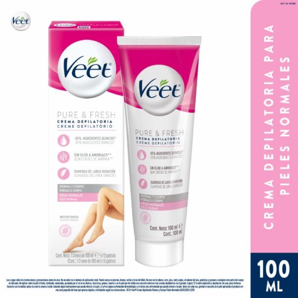 Crema Depiladora Corporal De Pure Y Fresh VEET 100 Ml - Imagen 2