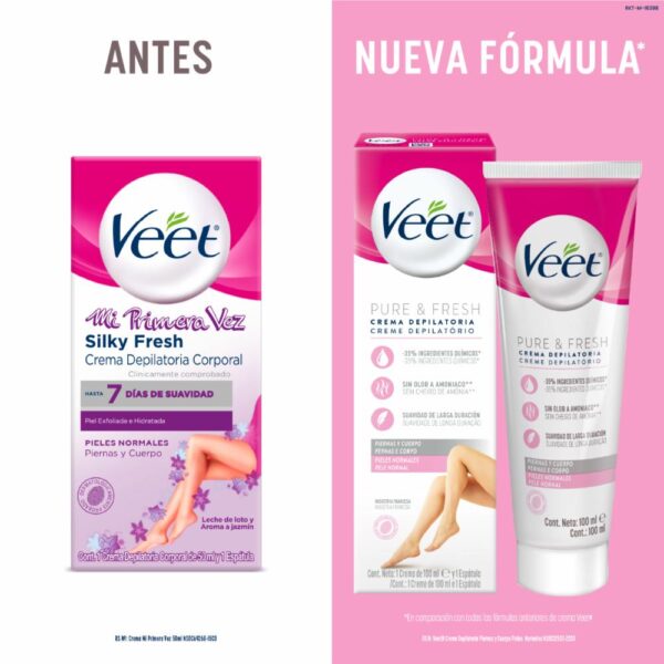 Crema Depiladora Corporal De Pure Y Fresh VEET 100 Ml - Imagen 3